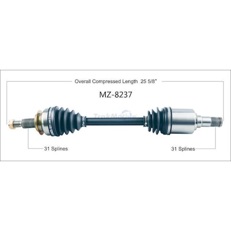 Surtrack Axle Cv Axle Shaft, Mz-8237 MZ-8237